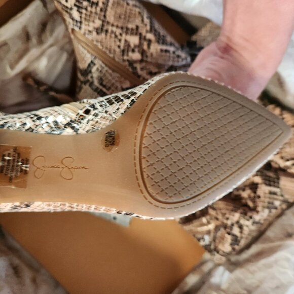 Jessica Simpson Over the knee "Abrine" Nat Sed Snake Print Boots. NIB. 6 - Picture 9 of 10